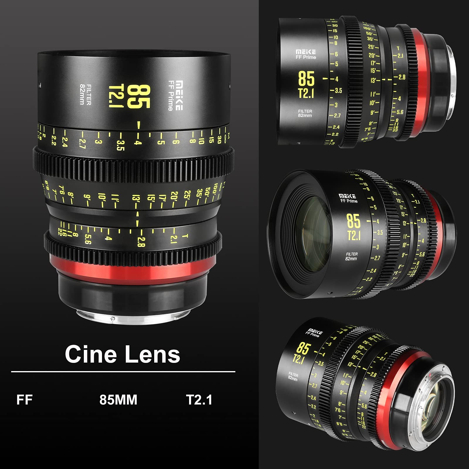 Meike 85mm T2.1 Full Manual Cinema Lens for Canon EF Mount - Dettaglio