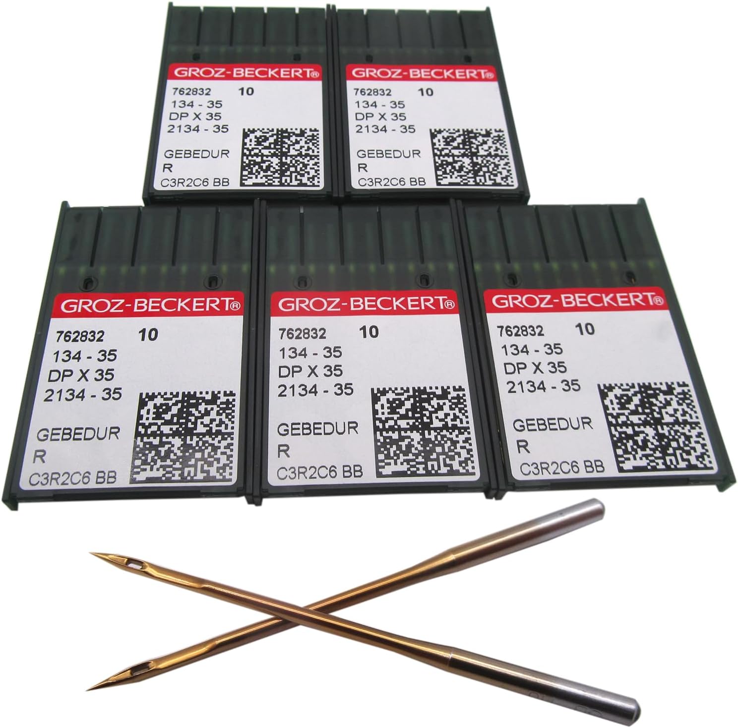 Groz-Beckert Needle in CKPSMS Clear Plastic box-50PCS Groz-Beckert 134-35 DPX35 Gebedur Titanium Needles Compatible with/Replacement for PFAFF Brand 145 335 545 1245 1246 (Needle Size:22/140)