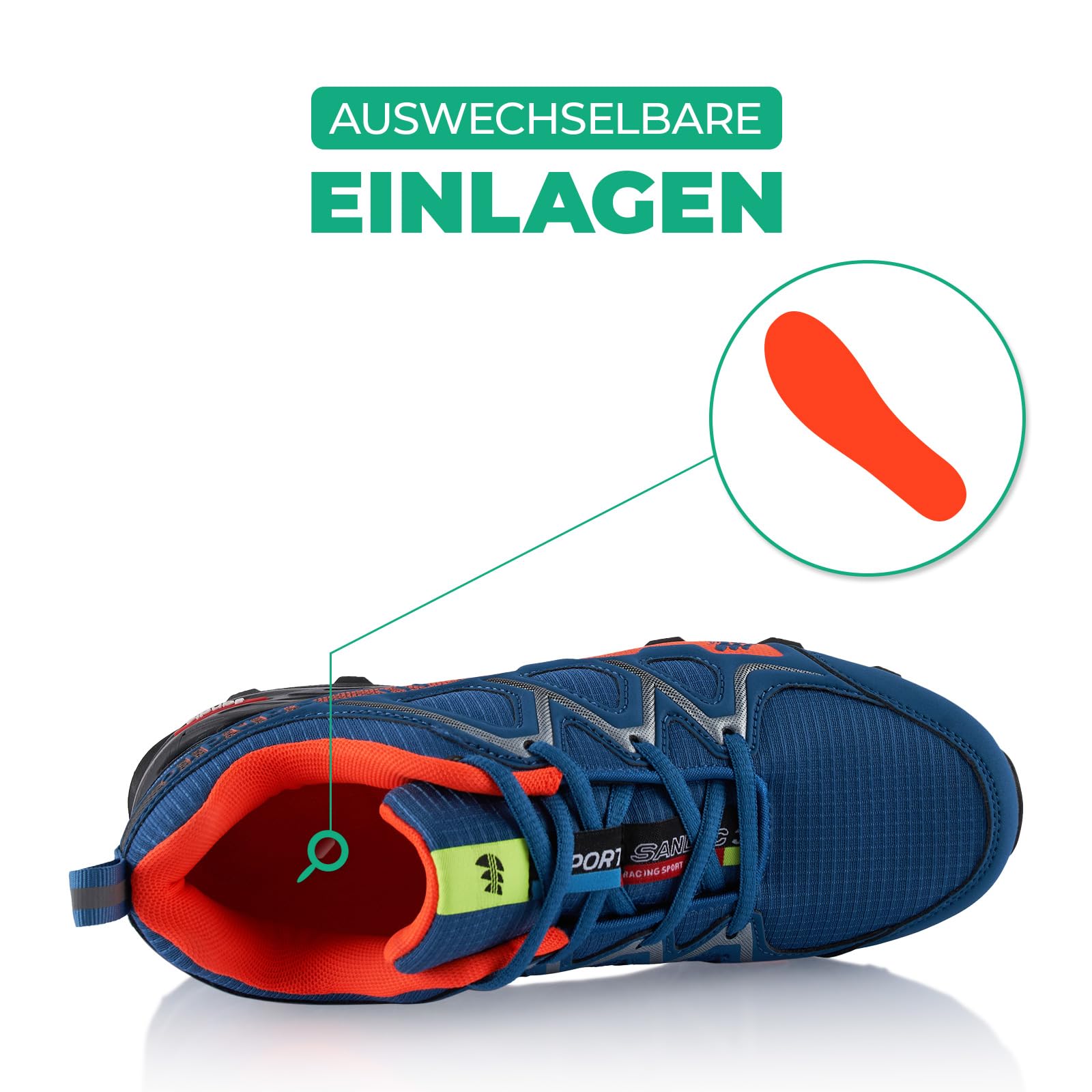 Fusskleidung® Damen Herren Wanderschuhe atmungsaktive Trail Running Trekkingschuhe