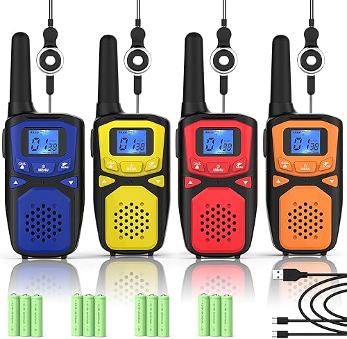 Miniatura 7 de 5 walkie talkies para adultos de largo alcance, WokTok recargable, portátil, radios de 2 vías, accesorios de senderismo, equipo de campamento,