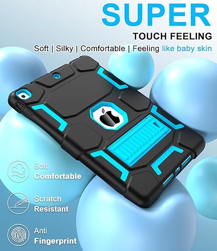 Miniatura 6 de CCMAO Funda para iPad de 9 generación, funda para iPad de 87 generación, iPad 10.2 202120202019 con soporte, funda protectora híbrida de tres capas