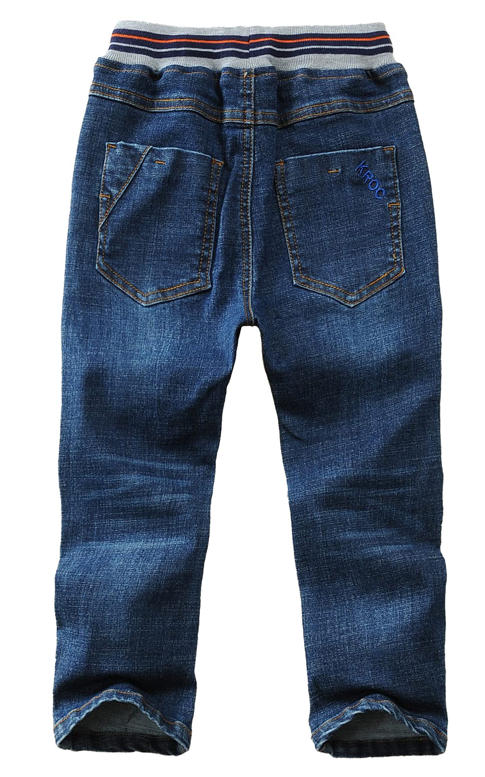 Maeau Jeans a Vita Media per Bambini a Lunghezza Intera a Vita Media, lavati, per Bambini dai 3 ai 14 Anni