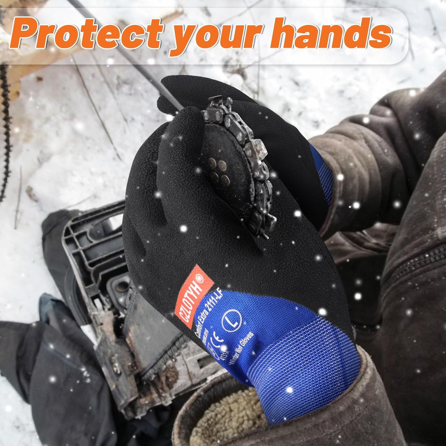 6 Pairs Winter Work Gloves for Men Women Waterproof Insulated Gloves Freezer Glove Thermal Winter Gloves