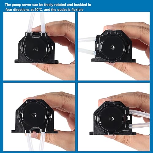 Miniatura 5 de Bomba dosificadora peristáltica peristáltica de 12 V CC Bomba peristáltica de bajo flujo líquido pequeño con conector para acuario laboratorio