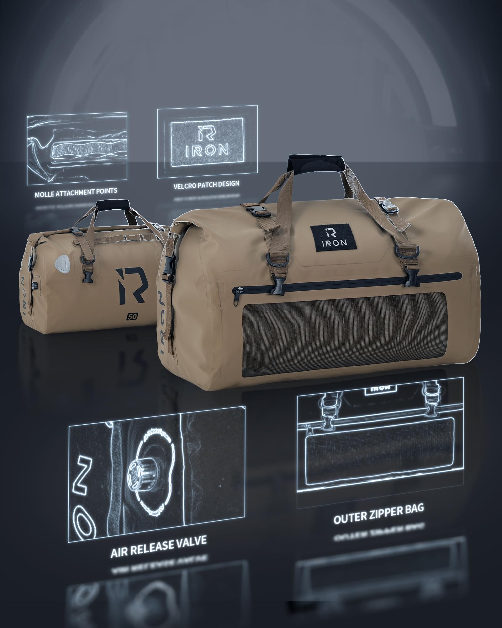 Motorcycle Accessories 45l Moto Dry Duffle Tail Bag Saddlebags