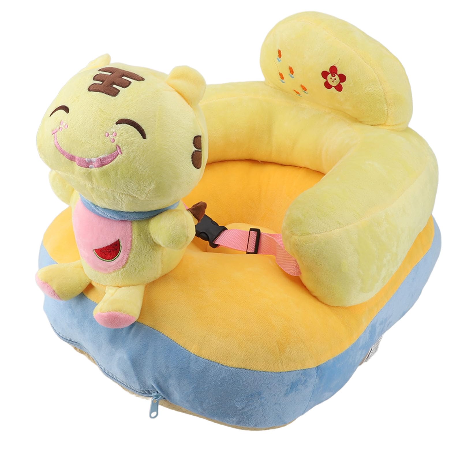 Supporto per Bambini Divano Sedile Morbido Peluche Comode Simpatico Forma di Animale per Imparare a Sedersi il Supporto per Neonati e Bambini in Casa all'aperto (Tigre)