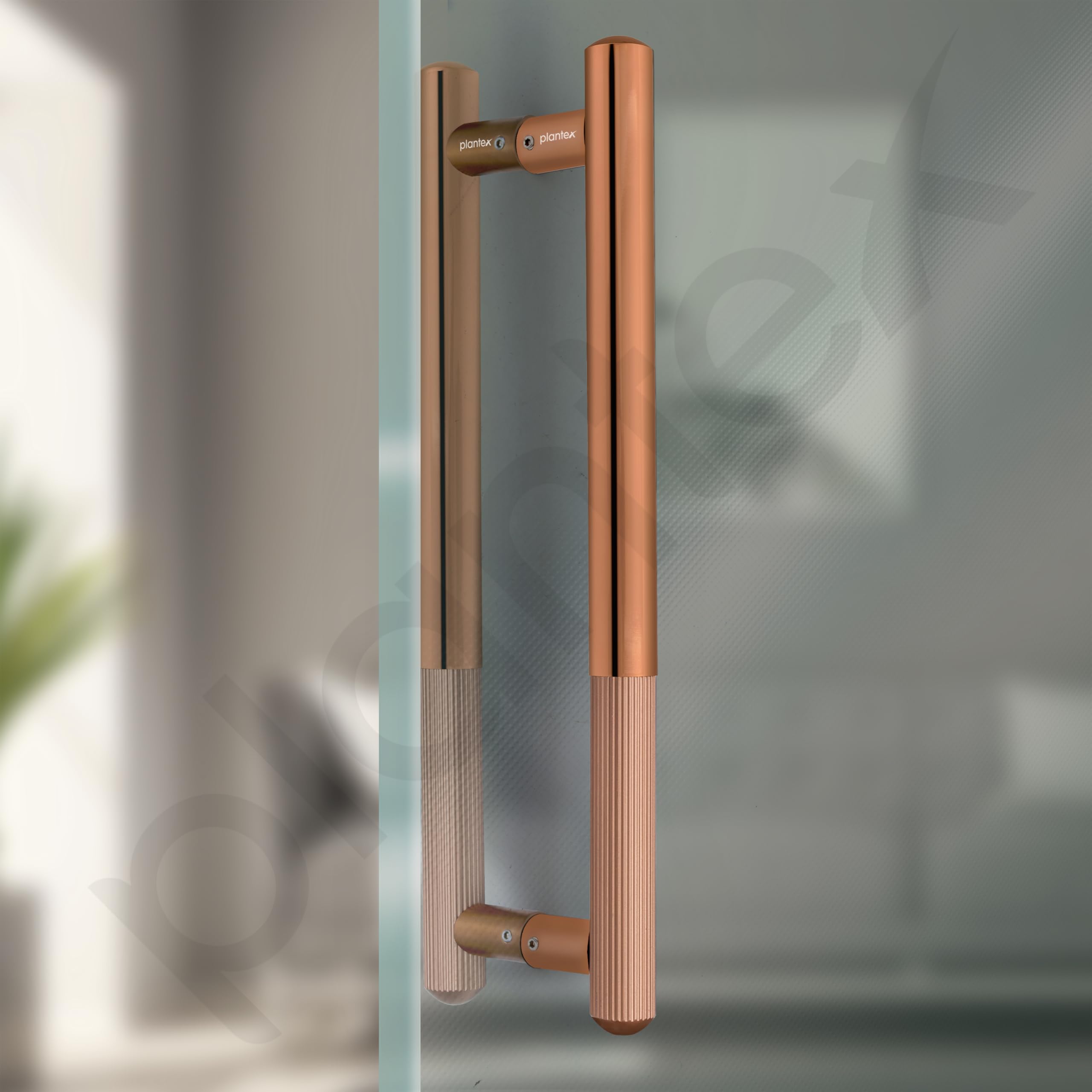 Plantex Door Handle/14 Inch Main Door Handle/Stainless Steel and Aluminium Door Handle/Pull-Push Door Handle/Door Accessories (Pack of 1, Rose Gold) — Amazon image 6