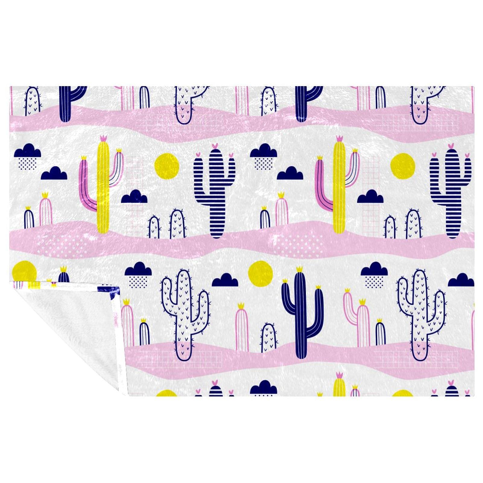 Couverture chaude et douce lit plaid cactus canapé camping 150x100