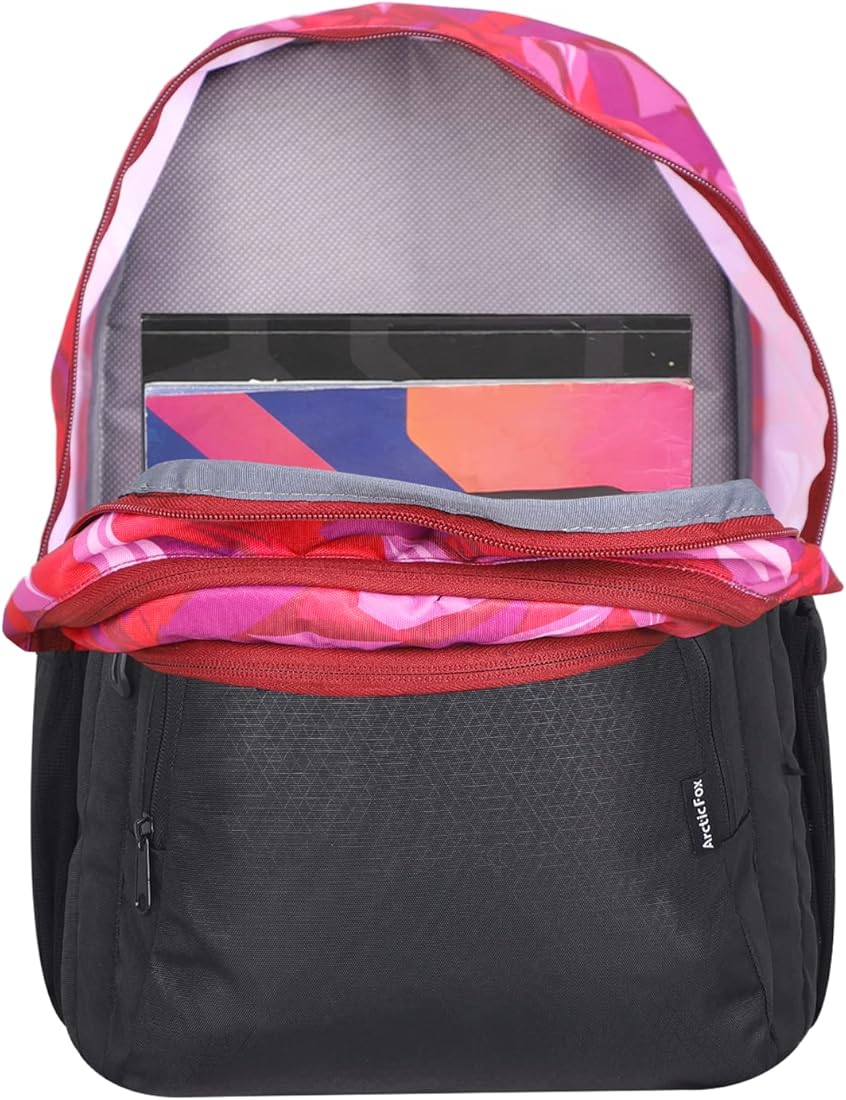 Buy Arctic Fox Prism Red School Backpack For Boys And Girls, 34