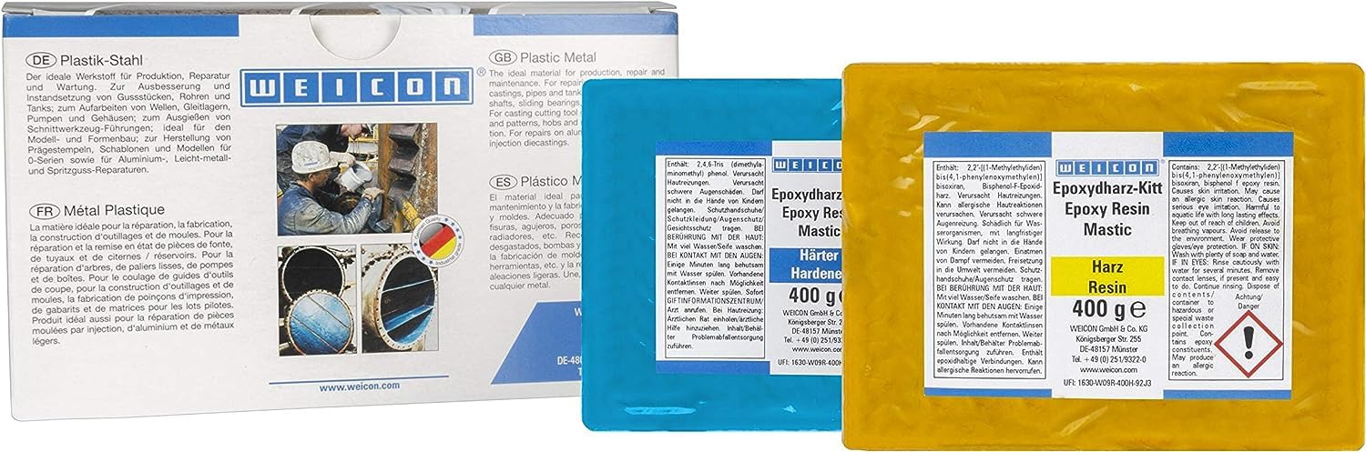 WEICON Masilla de Resina Epoxi | 800 g | Para reparaciones universales
