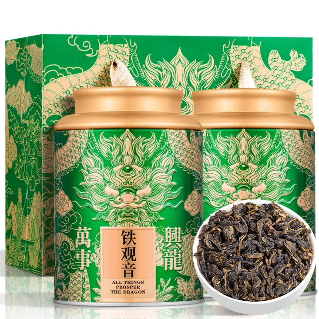 Tè Oolong Premium Tieguanyin Di Anxi | Aroma Intenso Senza Additivi | Tè Cinese Naturale in Foglie Sfuse | 250g / 8,82oz