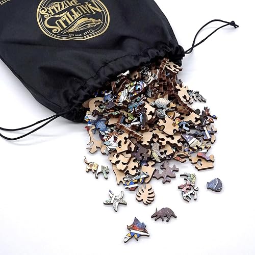 Miniatura 3 de Rompecabezas de madera para adultos, desde las piscinas de marea hasta las estrellas, 503 piezas de madera únicas por Nautilus Puzzles. Fabricado en