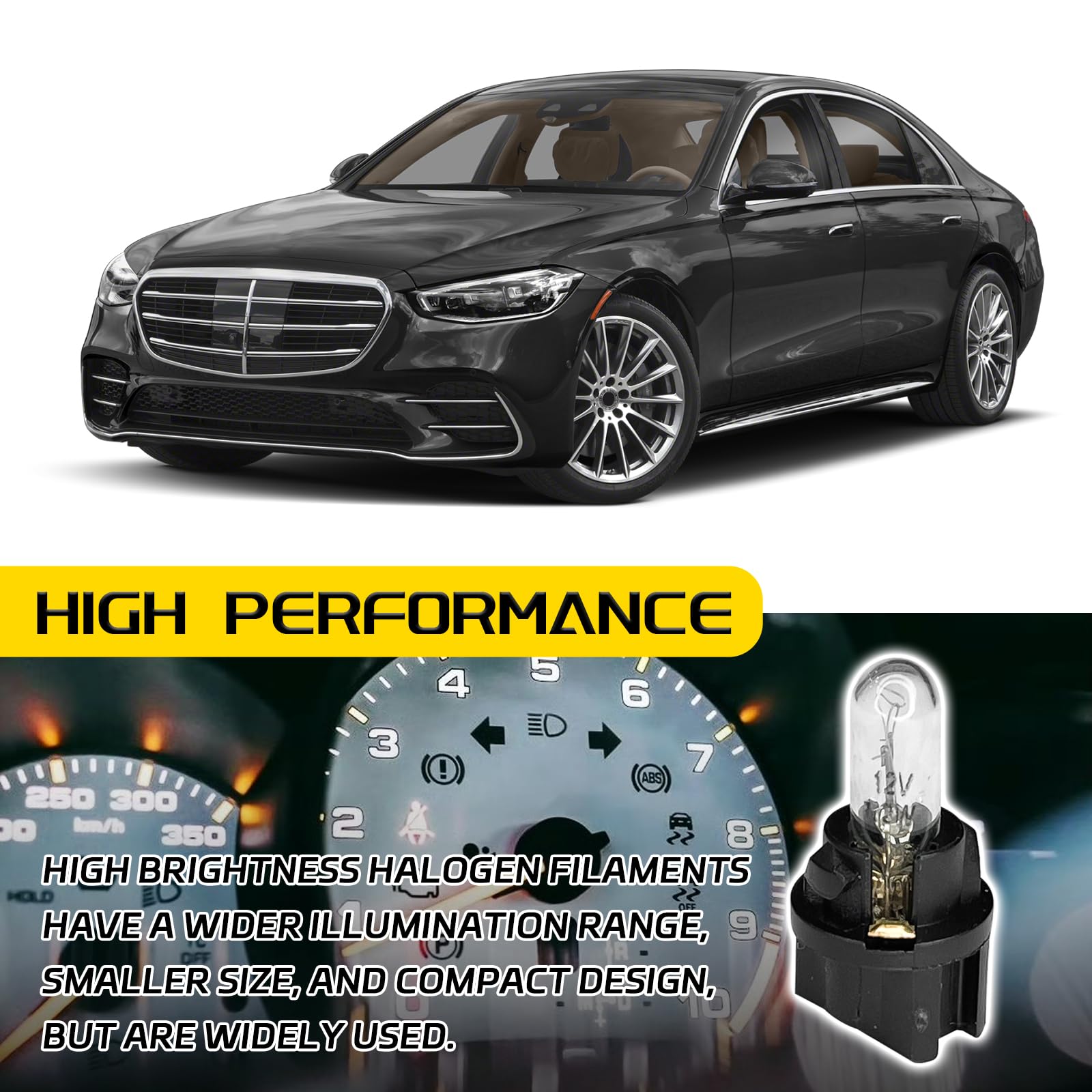 20PCS T5 17 57 86 Halogen Instrument Cluster Bulbs Kits 12V Dash Light for Car Interior Automotive Replacement — view 6