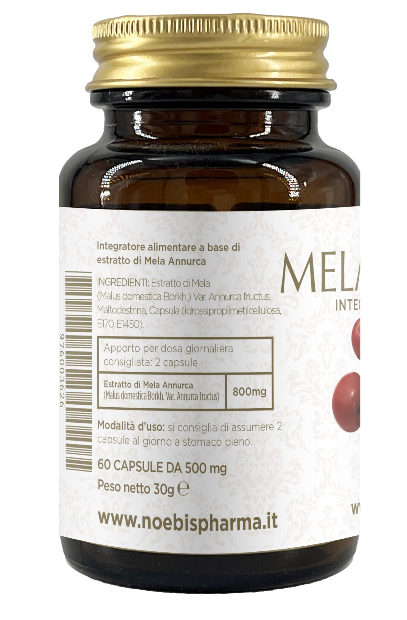 MELANNURCA - 60 CAPSULE - LA MELA DEL CUORE - con vero estratto di mela Annurca alleata della salute dei capelli | genuino naturale 100% alta qualità (Confezione da 3)