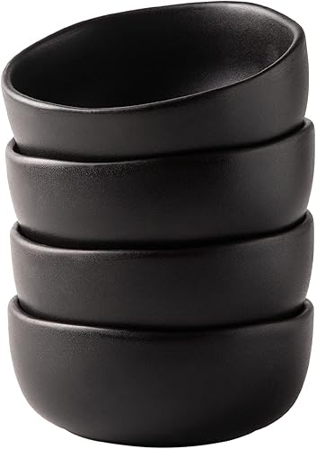 Miniatura 8 de AmorArc Juego de 6 cuencos de cerámica grandes de 28 onzas para comida, cuencos de cocina resistentes a las virutas con borde ondulado, esmalte