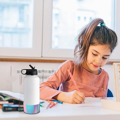 Miniatura 4 de Msriky Funda protectora de silicona para botella de agua Hydro Flask de 32 oz y 40 onzas y más vasos de marca. Compatible con todas las botellas de