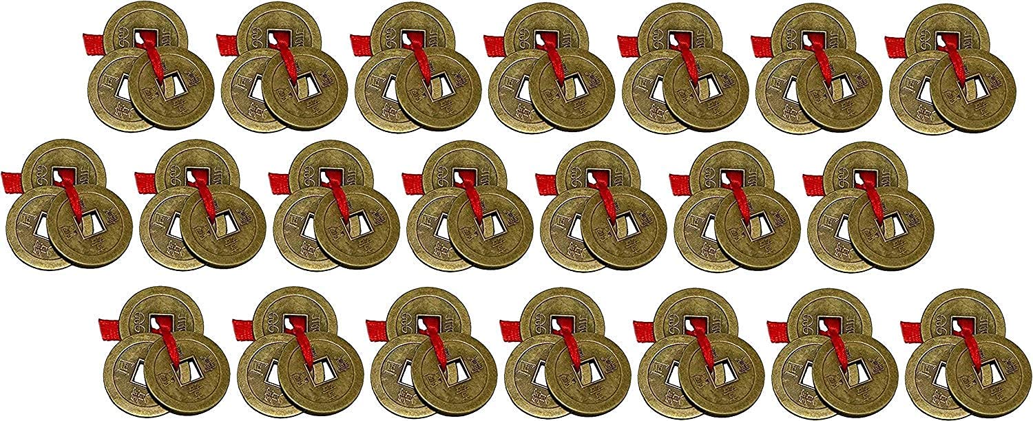 Money Vastu Fengshui Collection Feng Shui Luck Copper Coin Total 21 Sets