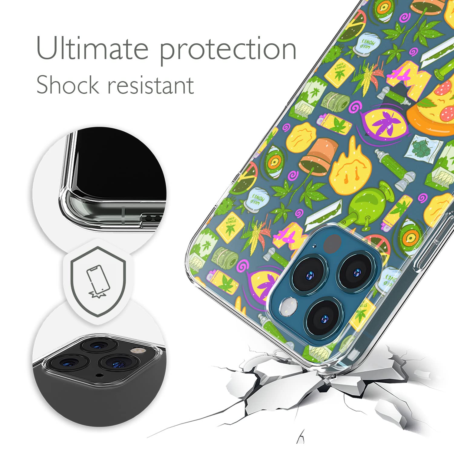 Fondina Robusta Cober Per IPhone - Modelli 15, 14, 13, 12, 11, XR, SE, 8, 7, 6 - Con Anello E Kickstand