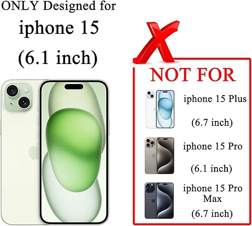 Miniatura 2 de Grado militar Funda compatible con iPhone 15, probada en caídas de 15 pies, funda protectora, azul, delgada y resistente, apta para bolsillos