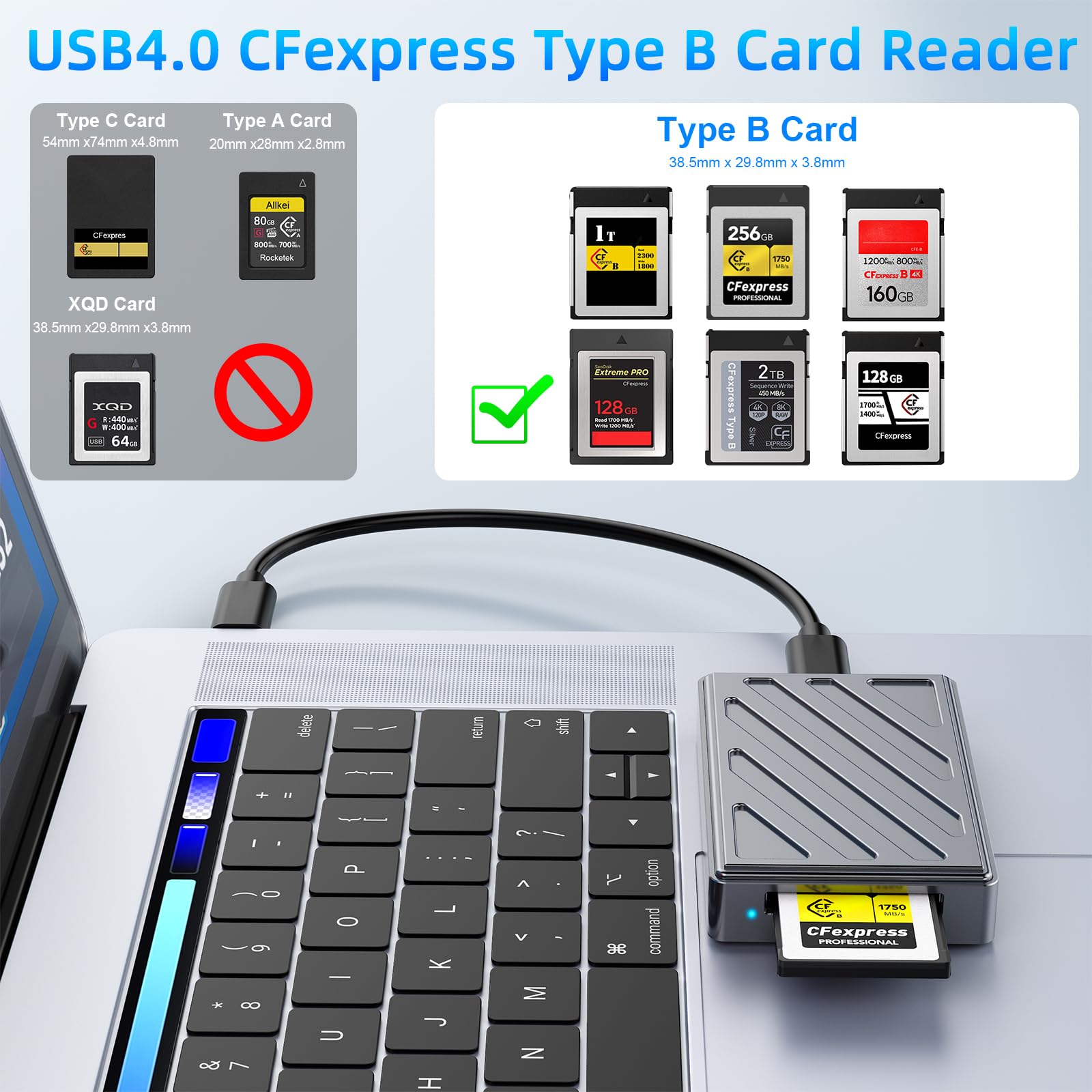 Sd Card Reader Lettore Di Schede 7 In 1 Adattatore USB C OTG Unità Flash USB Lettore Adattatore Scheda Sd - Foto 2