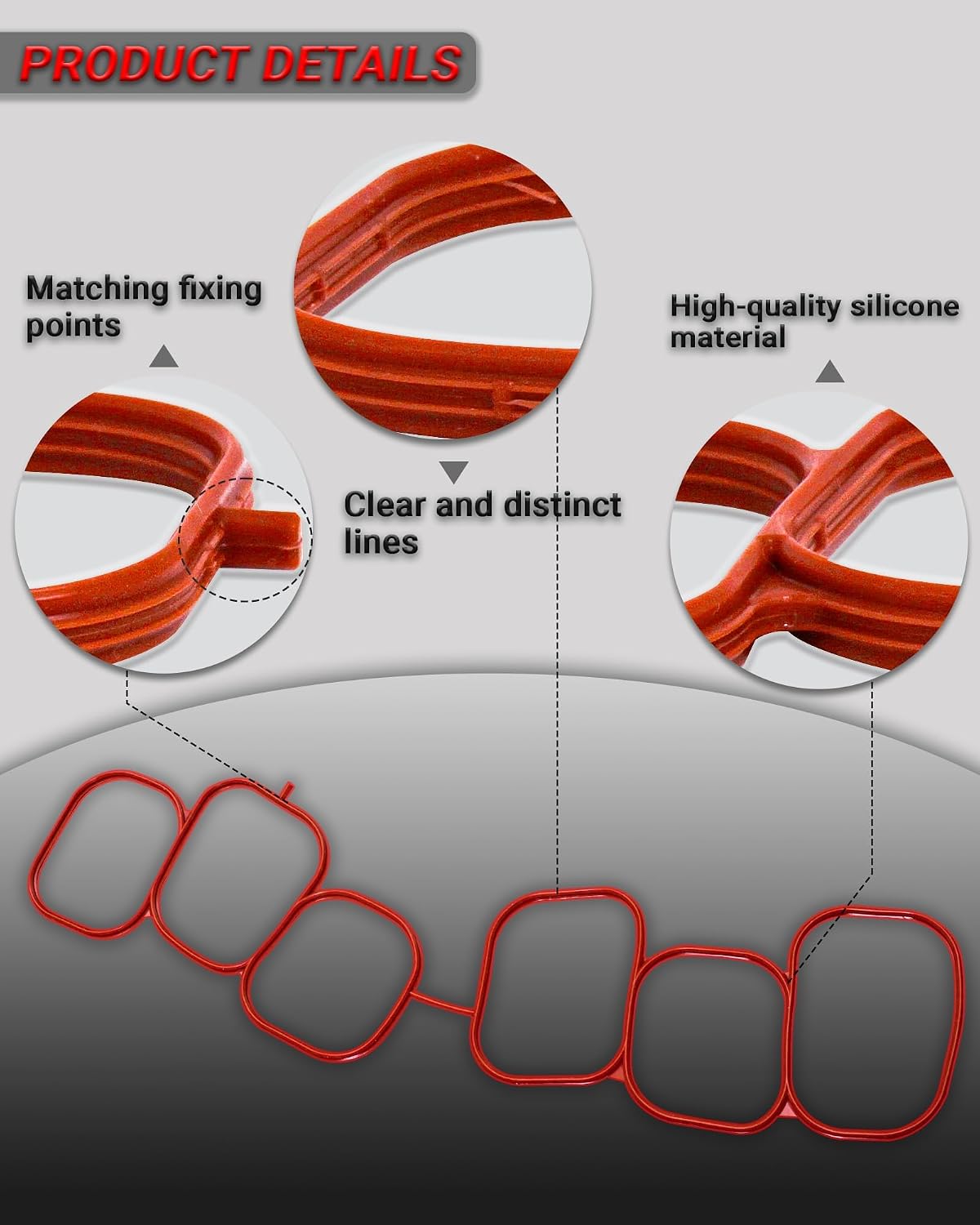 17176-31130 Engine Intake Manifold Gasket Replacement for Toyota Camry 2018-2024 Highlander 2016-2023 Avalon 2019-2022 Sienna 2017-2020 Tacoma 2015-2023 3.5L Replaces 1717631130