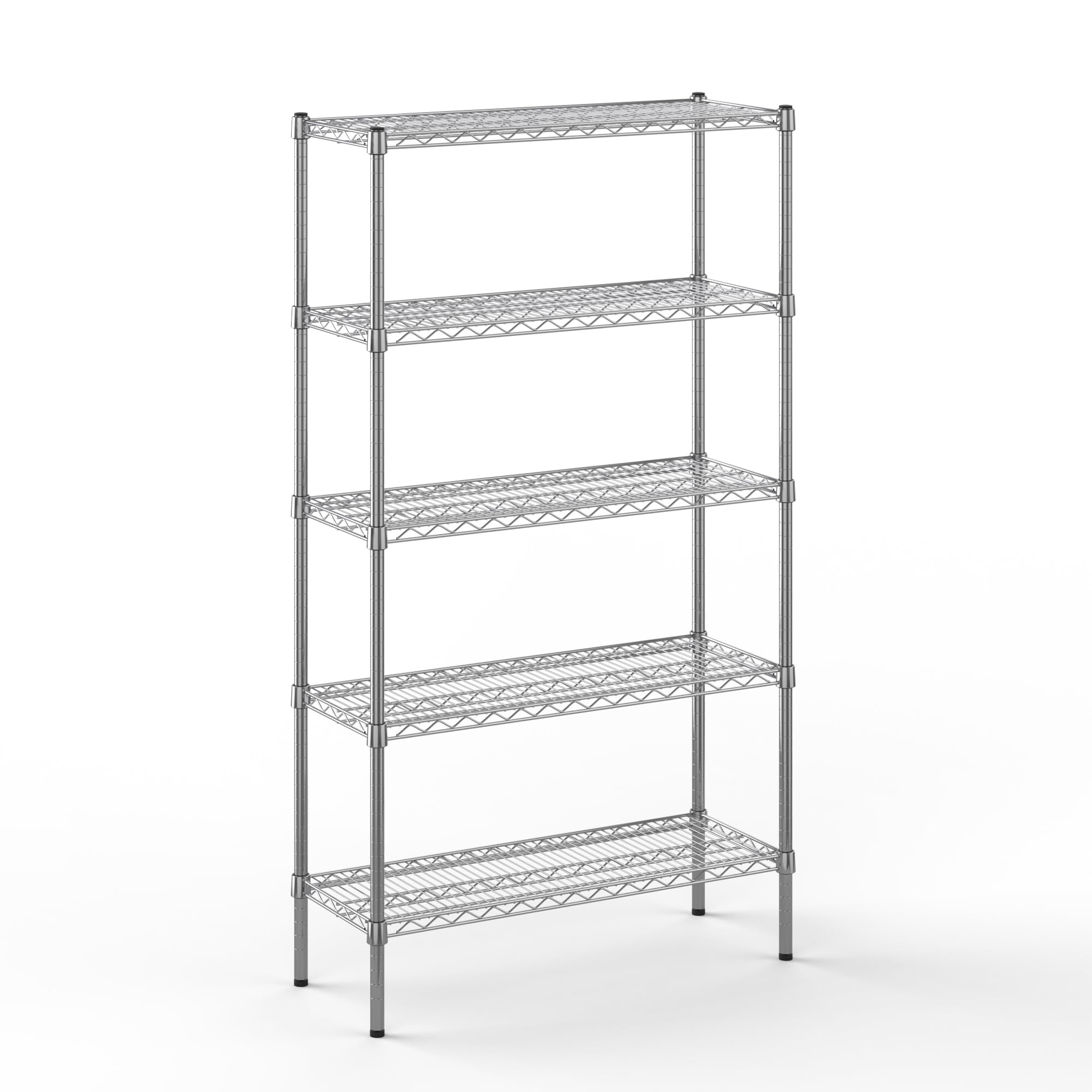14" Deep x 36" Wide x 64" Height Wire Shelving Kit | 5-Tier | NSF Commercial Storage Rack Unit