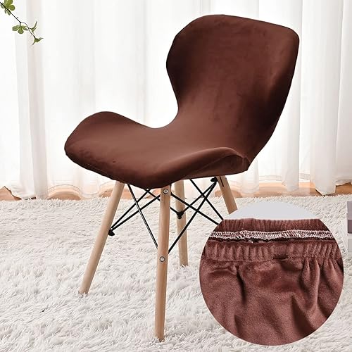 Miniatura 3 de Paquete de 2 fundas para sillas de bar de altura de mostrador, fundas giratorias de terciopelo para taburetes de bar, fundas elásticas para sillas