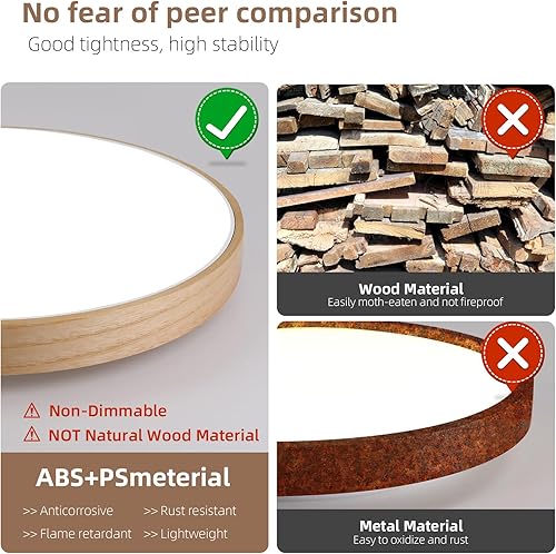 Miniatura 6 de HOREVO Lámpara de techo LED WiFi inteligente con control remoto, AlexaGoogle Home, lámpara de techo RGB regulable que cambia de color (2700K-6500K),