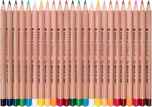 Miniatura 7 de KOALA TOOLS - Lápices de colores con garra de oso para adultos y niños, lápices de colores solubles en agua con agarre triangular para arte y