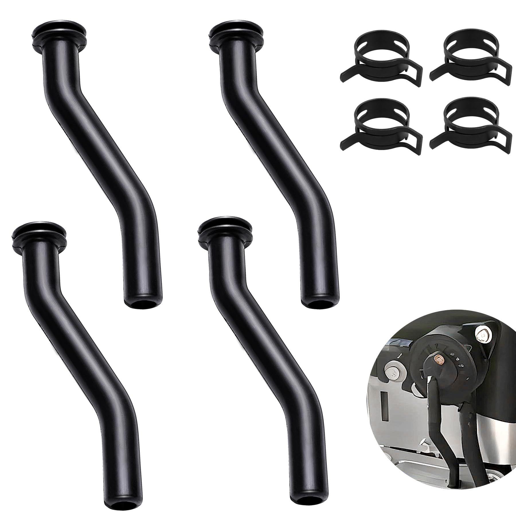 Vizava (4pc) Vizava 596163 Vacuum Hose Compatible - belts hoses and pulleys automotive | Mubboo