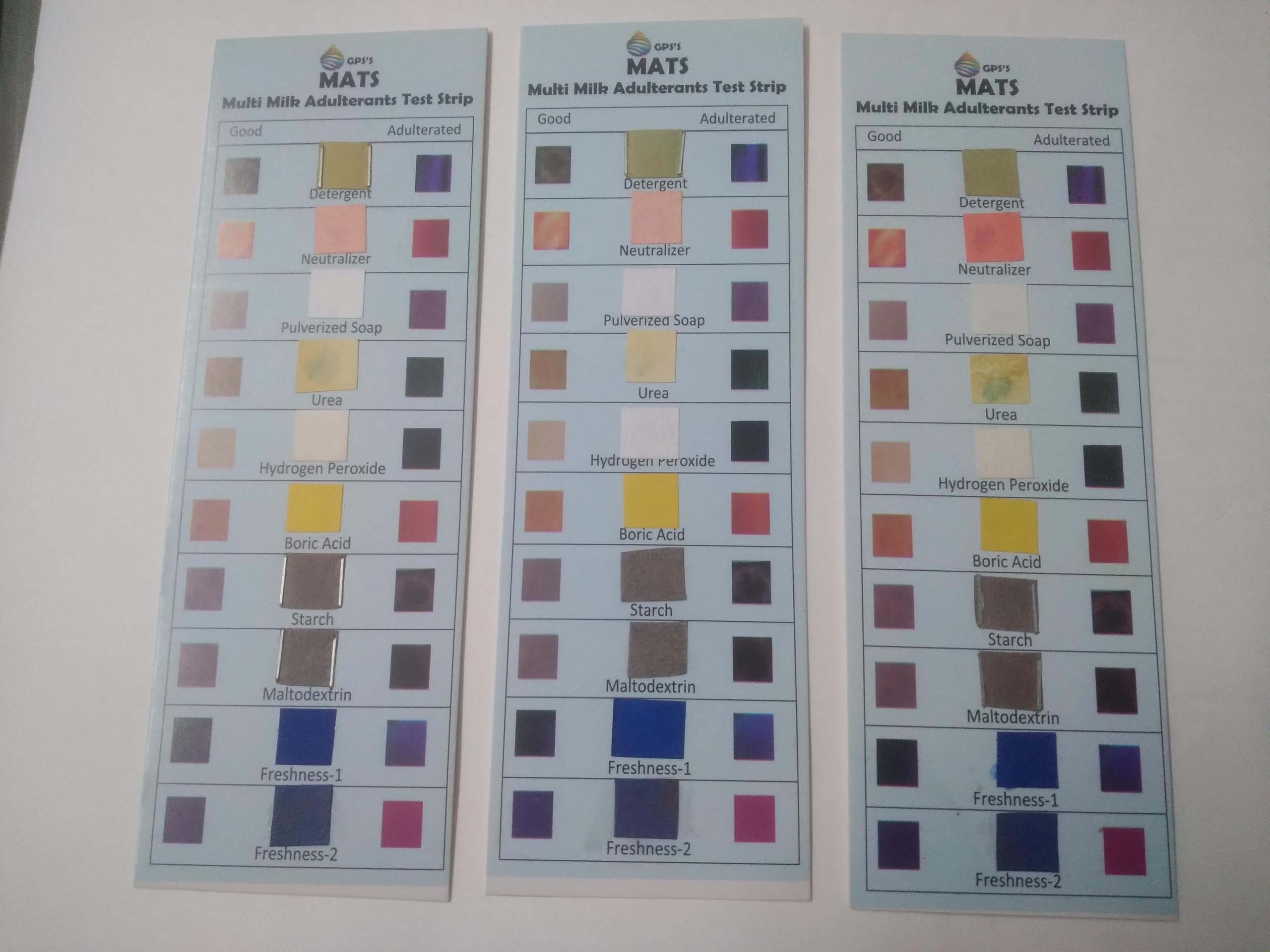 GPS's MATS- Multi Milk Adulteratiion Test Strip (A Pack of Five Strips)