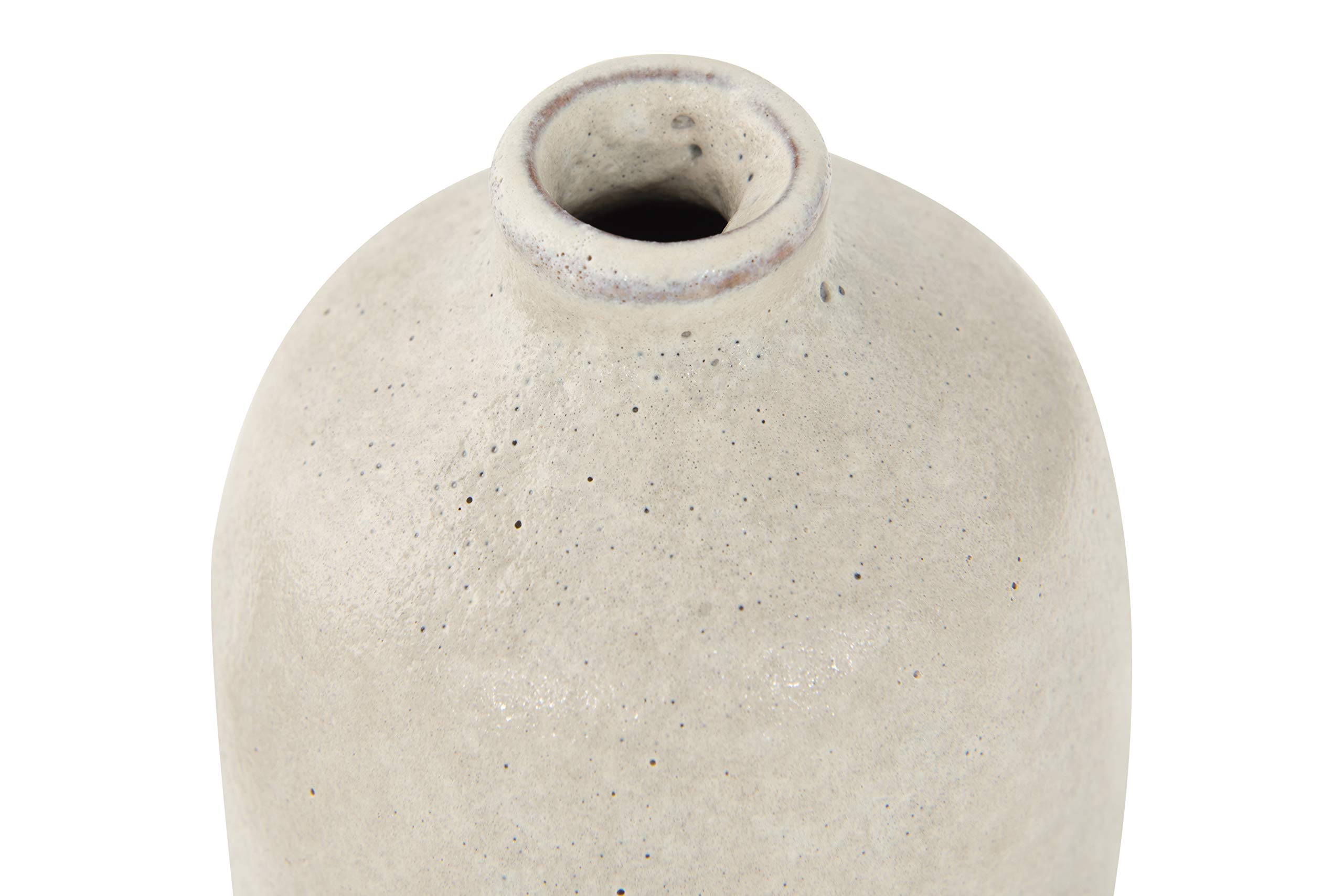 Creative Co-op Light Grey Terracotta with Pitted Sand Finishes (Set of 3 Sizes) Vasen, grau
