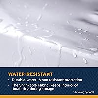 Vista 7 de Transhield Cubierta para barco de torre de vigilia de 21 pies a 27 pies Cubre el 100% del barco por encima del riel de frotación, resistente a