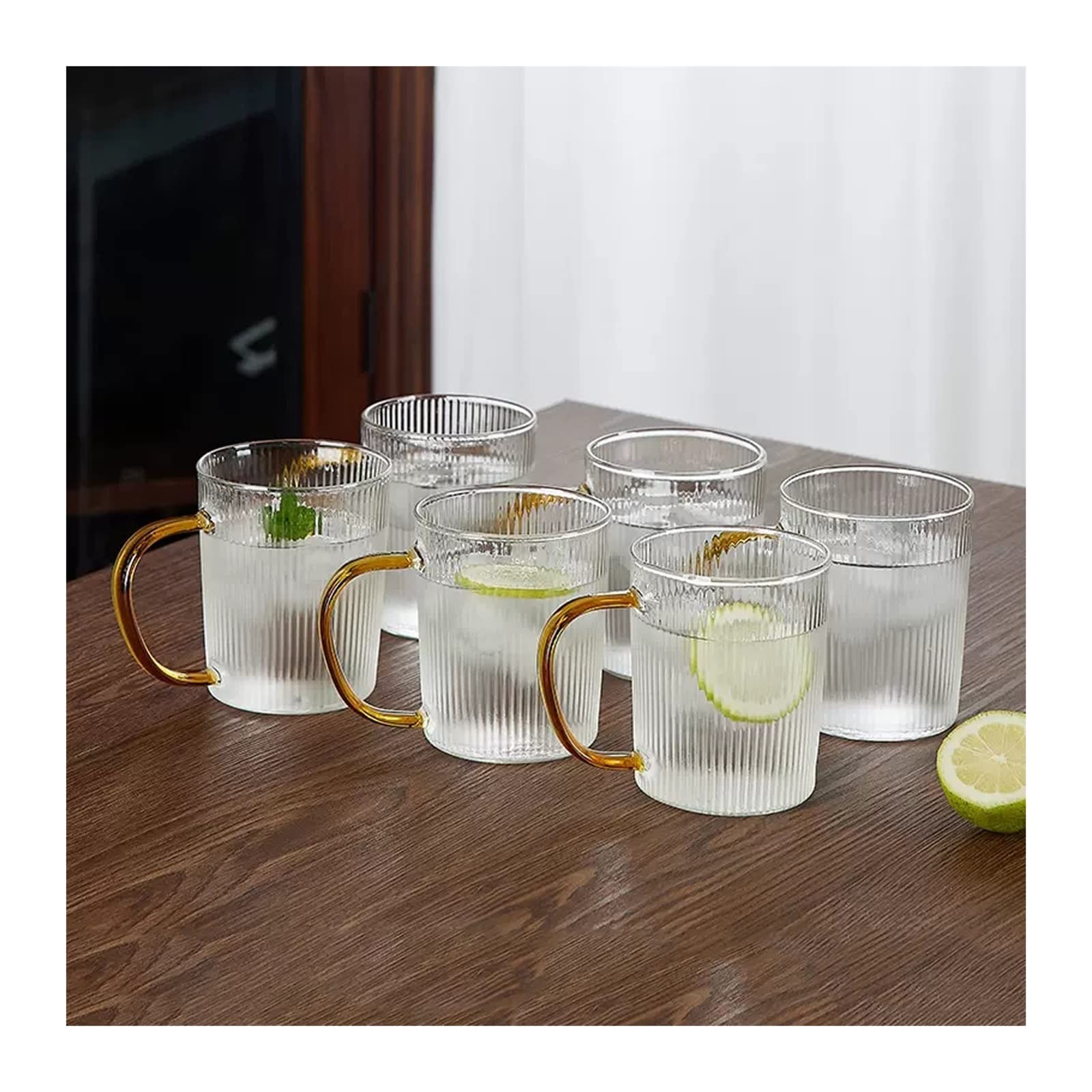 Verres à eau en verre résistant à la chaleur couleur laiton élégante