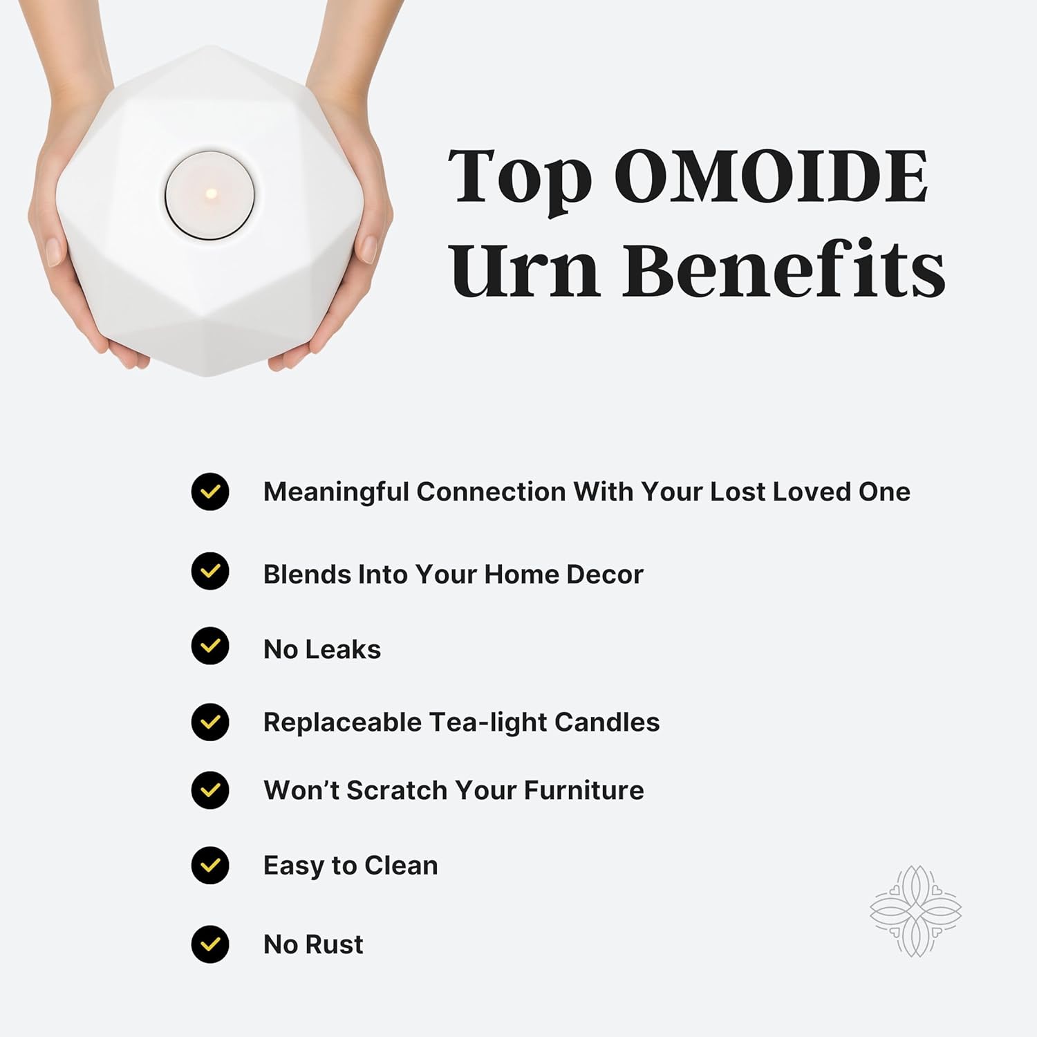 Handmade White Ceramic Decorative Urn – Large Cremation Urn for Ashes Adult Male or Female – Memorial Urn, 220 lbs Capacity