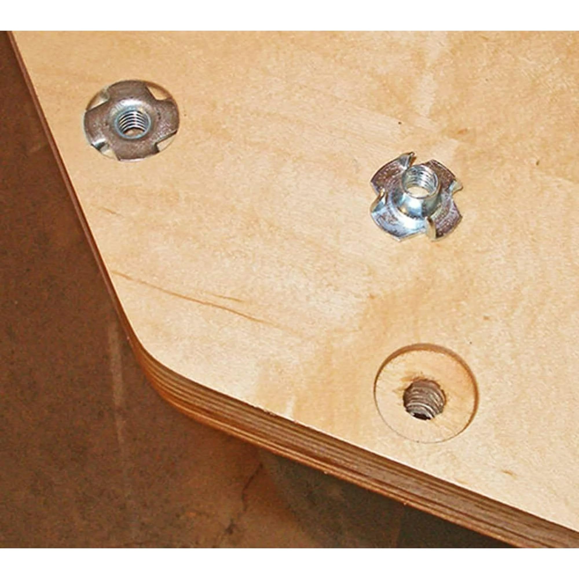 Tee Nut Mild Steel Zinc Plated | Four Claws Furniture Nut, Wood T-Nut (M6, Pack Of 25) — Amazon image 2