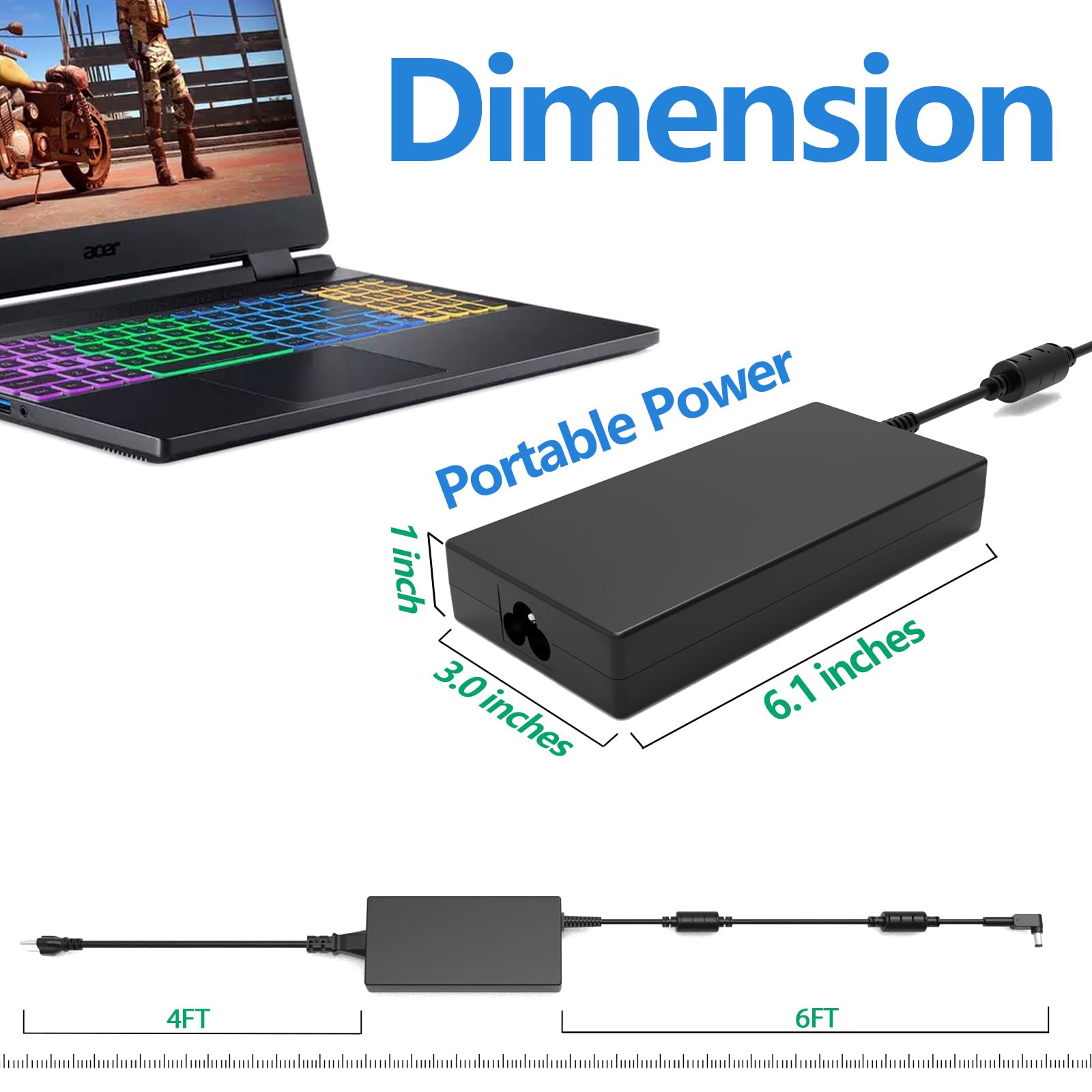 Acer Predator 17 (G9-792) chargeur 200 watts