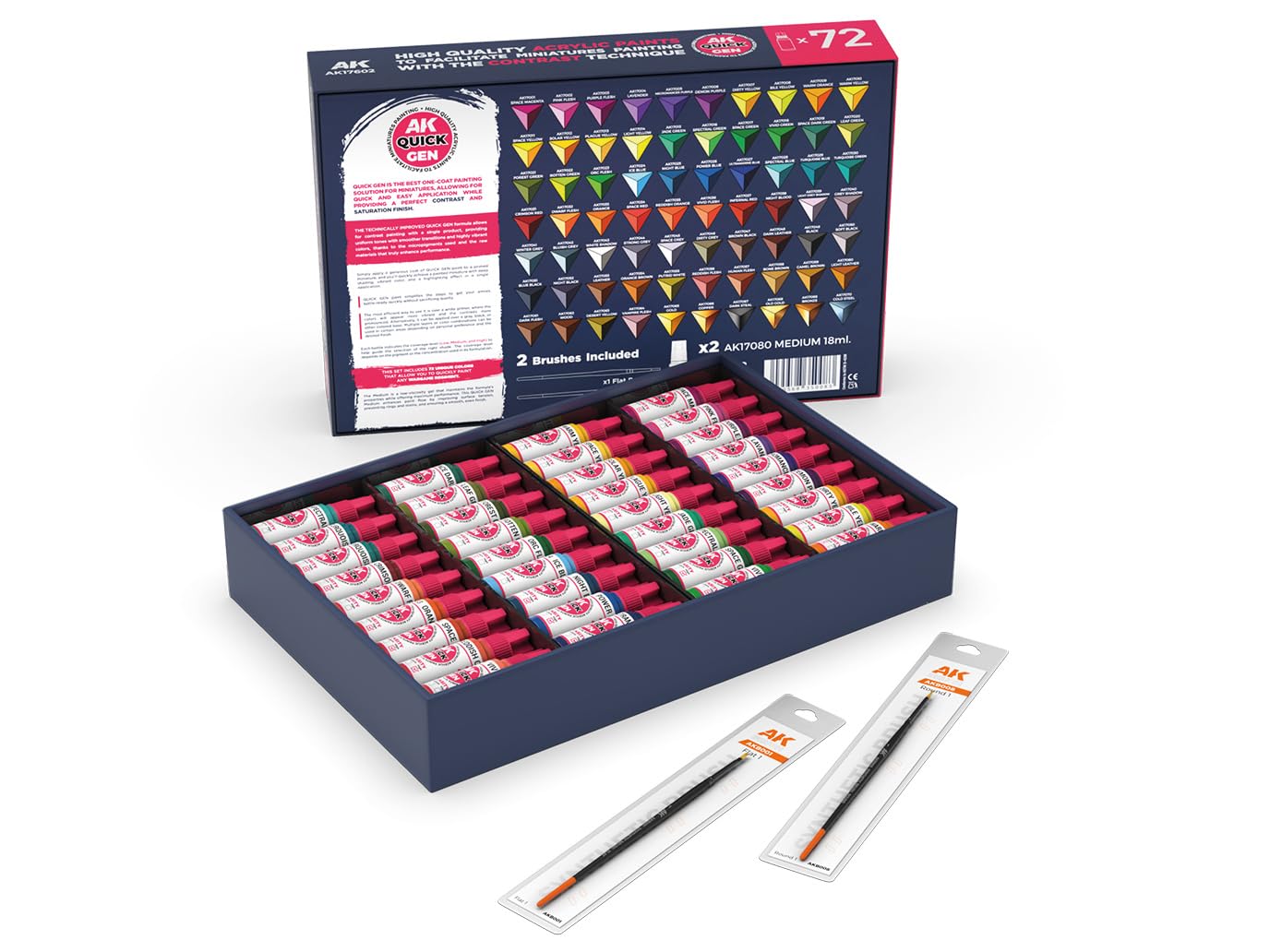 Amazon.com: AK QUICK GEN SET AK17602 QUICK PAINT SET 72 COLORS