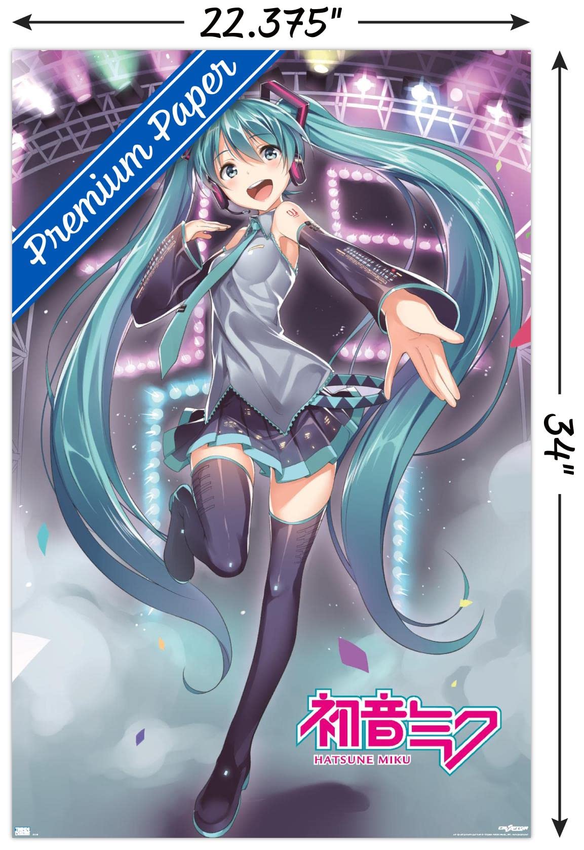 Amazon.com: Hatsune Miku - Stage Lights Wall Poster, 34L