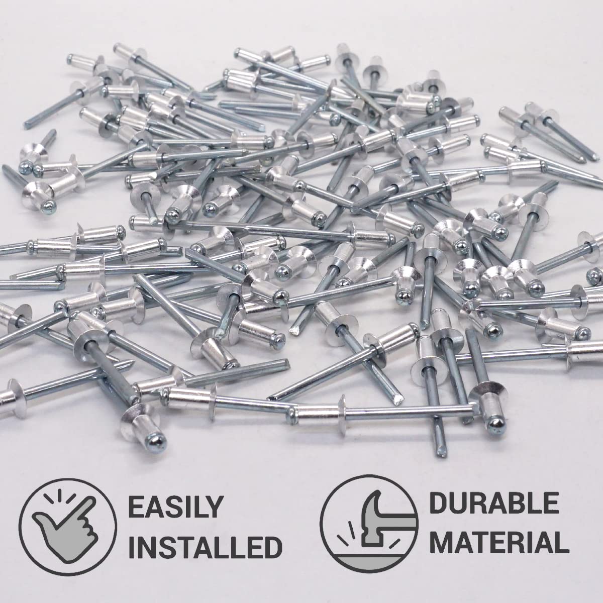 SKIR'CO (600 pièces) Rivets aveugles à tête fraisée en aluminium 4,8 x 10 mm Mandrin en acier Rivets pop