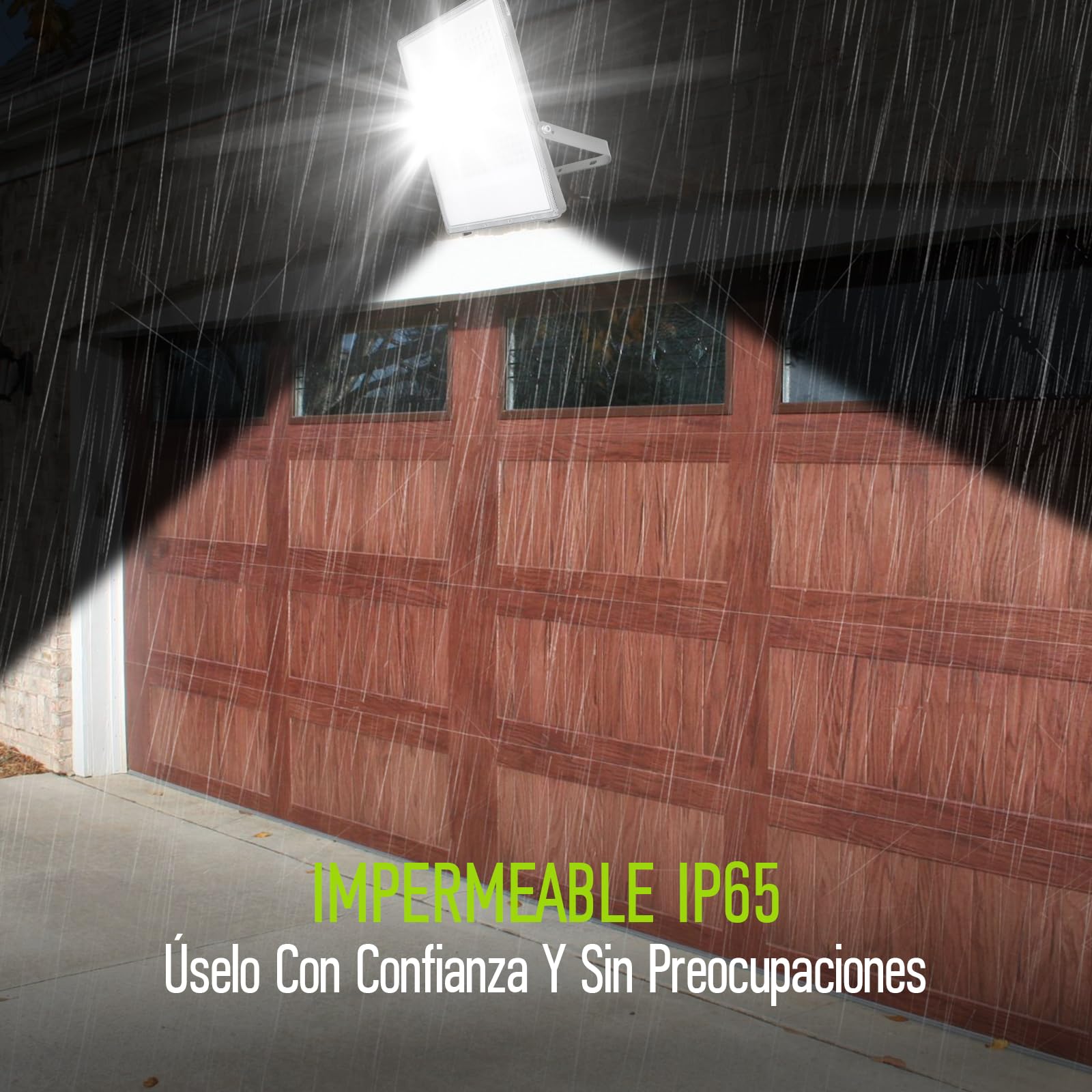 1x Focos LED Exterior 200W 20000 Lúmen Floodlight 3000K/4000K/6500K IP65 Impermeable Foco Proyector Led Exterior Iluminación para Casa Garaje Patio Terraza Jardín Cancha Fachada