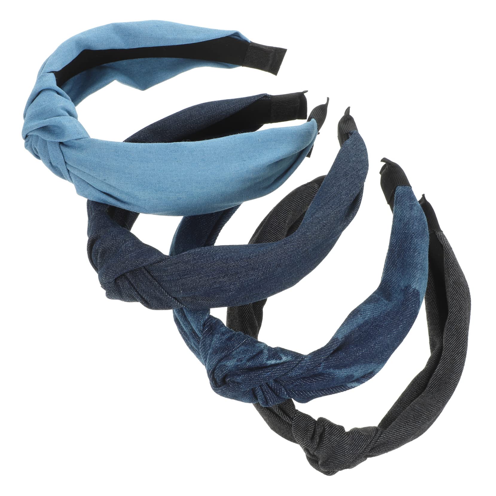 FRCOLOR 8stücke Teiliges Knotted Denim Haarbänder Für Damen Und Mädchen Kopfaccessoires Weichem Für Arbeit Und Besondere Anlässe