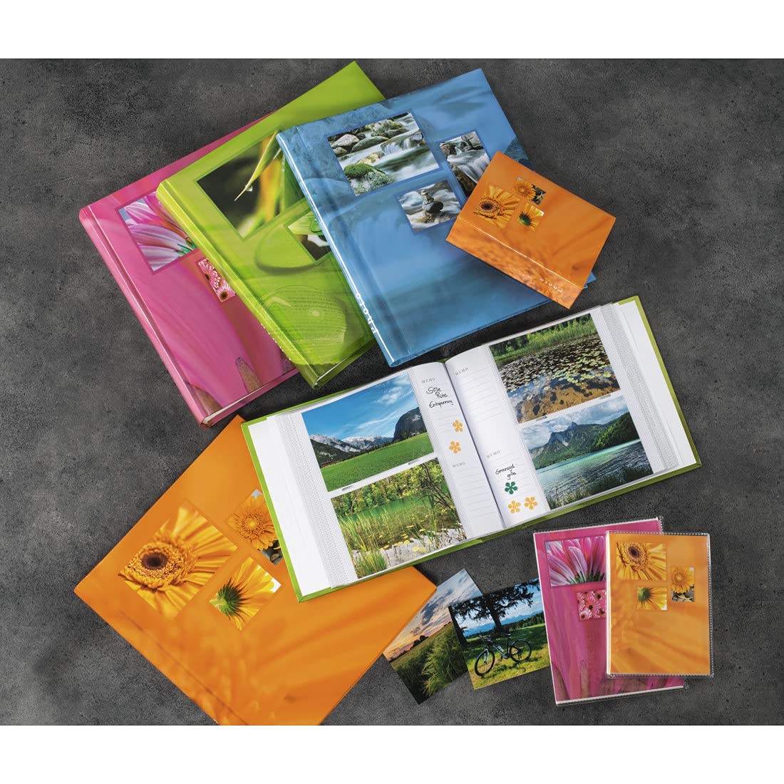 Hama Jumbo Album fotograficzny Singo (fotoksiążka 30 x 30 cm, album z 100 białymi stronami, album fotograficzny do wklejenia i do samodzielnego ozdobienia), pomarańczowy