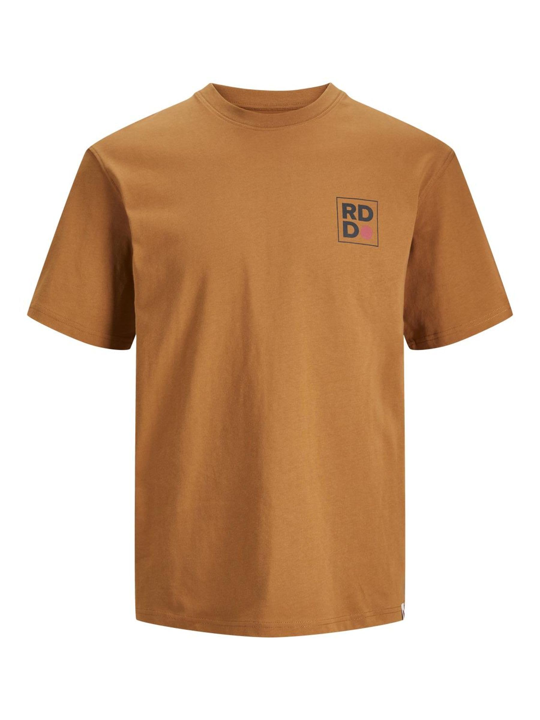 RDDAARON Tee S/S Crew Neck Noos, Caramel Café/Print: Square Print, XL