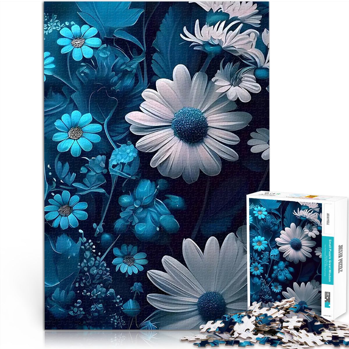 Adults 1000 Piece Jigsaw Puzzle wallpaper flowers Familienspiel zum Stressabbau, schwierige Herausforderung Ein Kunstwerk75x50cm — image 1