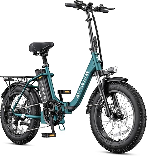ENGWE L20 2.0 1125W Motor Peak, Bicicleta eléctrica plegable mejorada para adultos, 20 x 3.0 pulgadas, neumático grueso Step-Thru Ebike, 52V13Ah