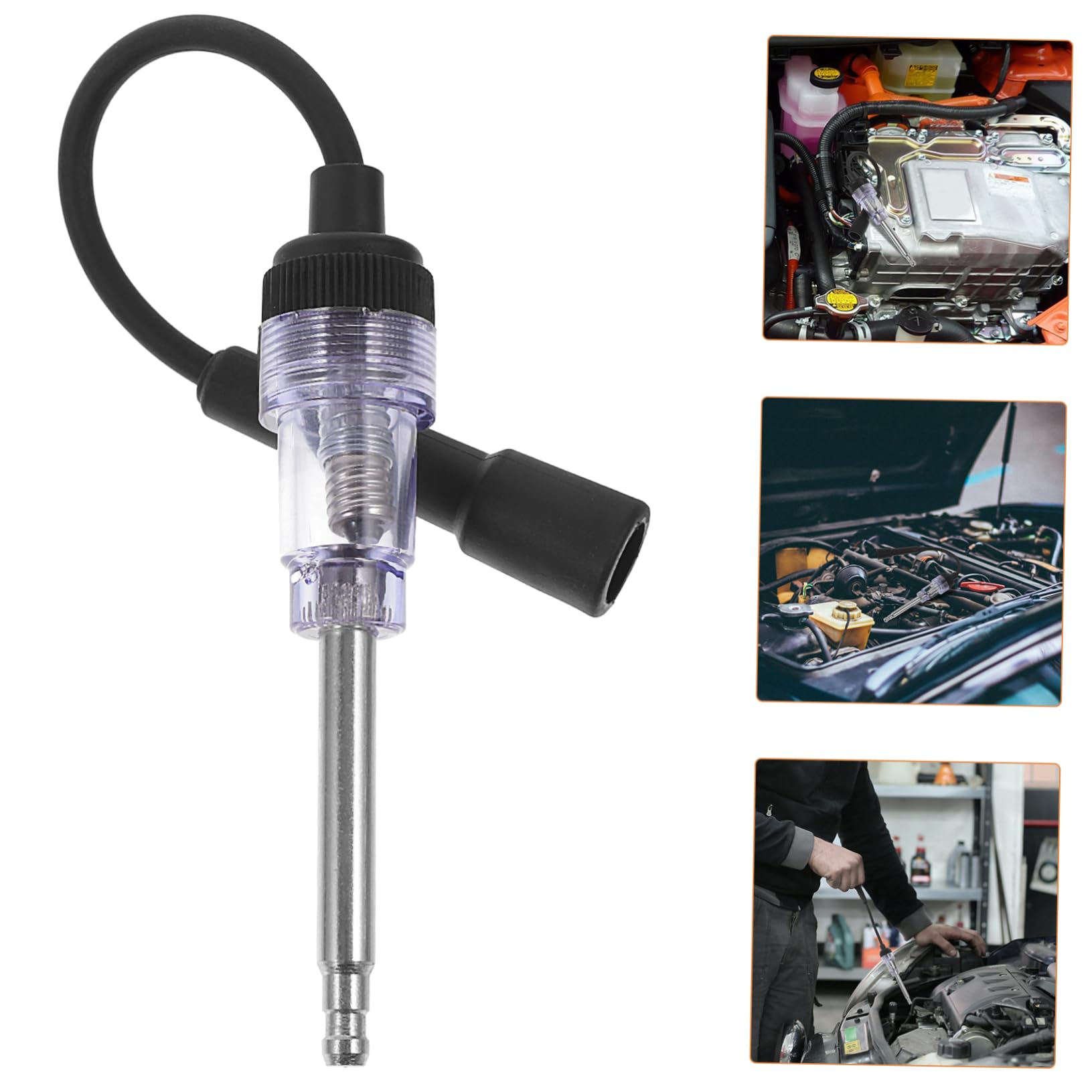 Gatuida 5 Piezas Probador De Encendido Herramientas Probador De Bujías De Coche Probador De Bujías Para Automóvil Probador De Enchufe Instrumento De Encendido Plástico Bobinas De Ignición