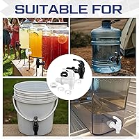 Vista 4 de Honoson 12 juegos de grifos de repuesto sin BPA, palancas de boquilla reutilizables para válvula de grifo para riego al aire libre, barril