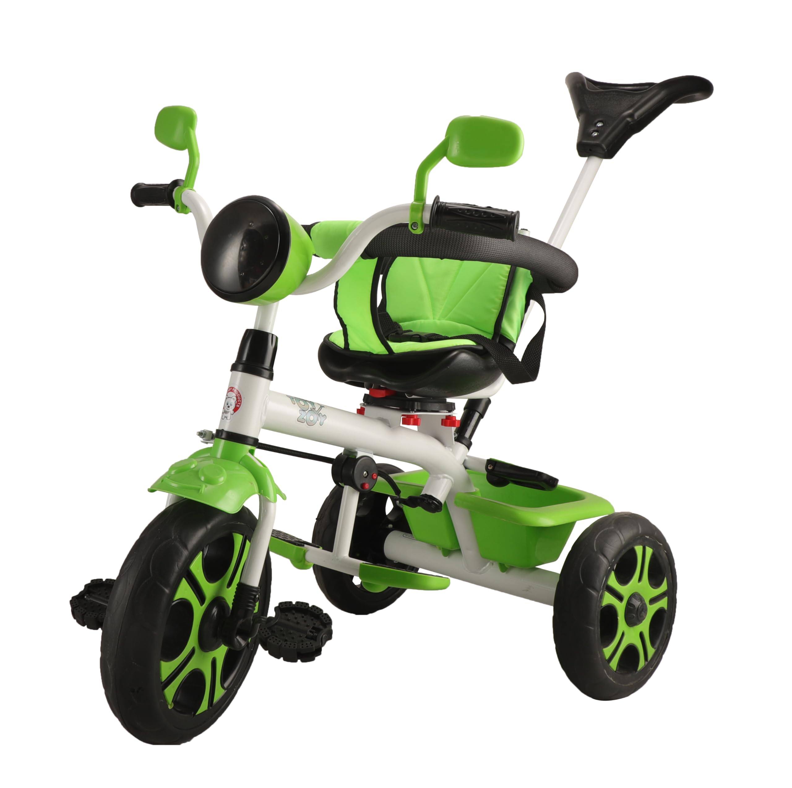 Toyzoy Melody Grand Kids|Baby Trike|Tricycle with Light and Music for Kids|Boys|Girls Age Group 2+ Years (White & Neon Green)-image-2