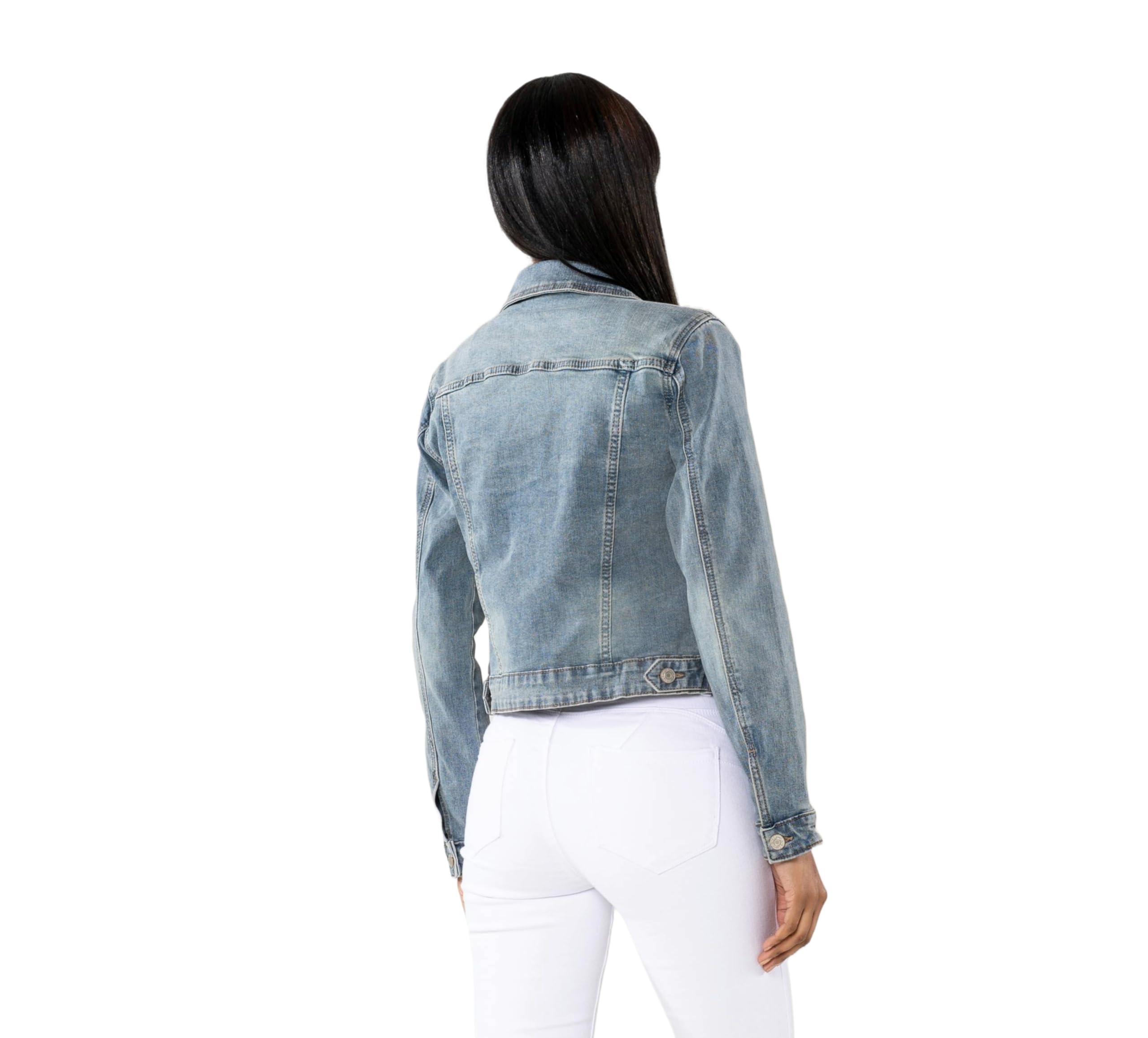 Nina Carter Denim - felpa in jeans da donna, per le mezze stagioni, leggera, casual, blu